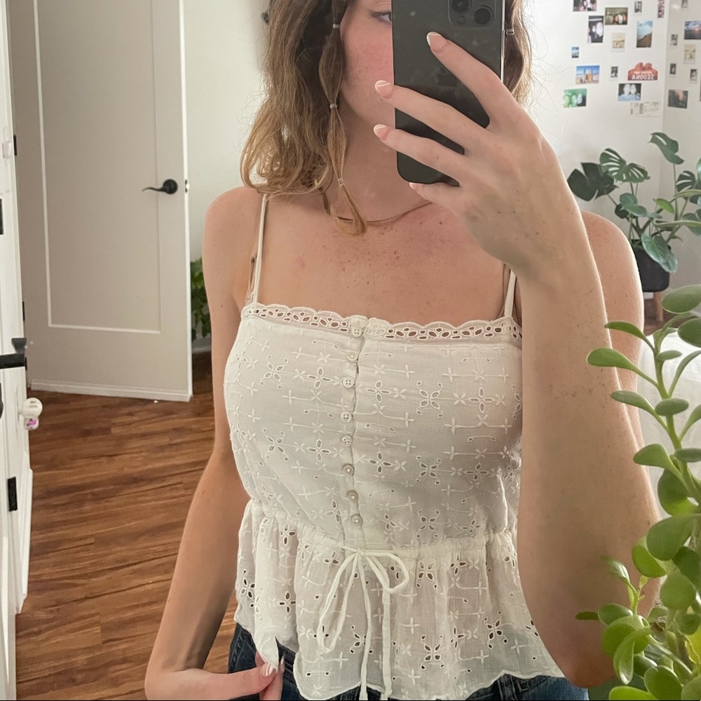 Sold // Aerie eyelet top